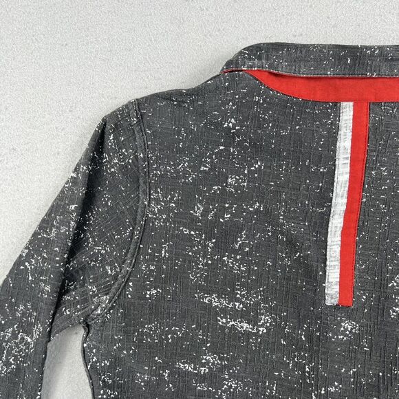 Parsley and‎ Sage Black Red Textured Long Sleeve Collared Button Front Jacket S - Picture 15 of 16